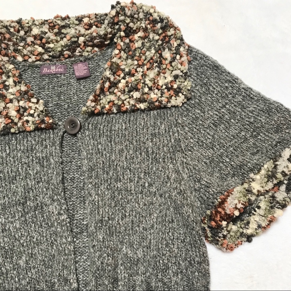 Top Button Knit Shawl - Picture 3 of 4